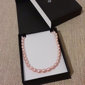 Cultured Pearl 20" Oval Graduated Necklace